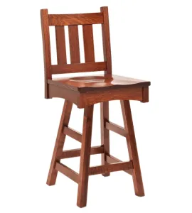 Vintage Mission Swivel  Bar Stool