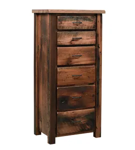 Reclaimed Post Mission 6 Drawer Lingerie Chest