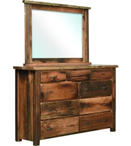 Reclaimed Post Mission 9 Drawer Dresser