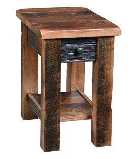 Reclaimed Post Mission Chair Side Table