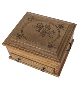 Silverware Chest with Rose Lid