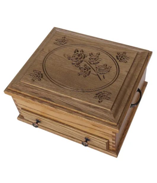 Silverware Chest with Rose Lid
