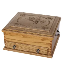 Silverware Chest with Rose Lid