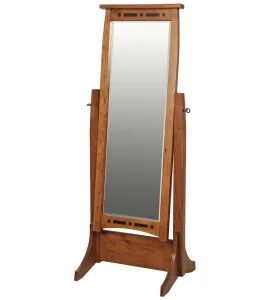 Boulder Creek Cheval Mirror with Inlays – 25¼"w x 66"h