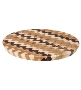 Large End Grain Checkered Lazy Susan