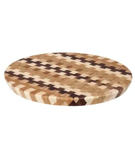 Large End Grain Checkered Lazy Susan