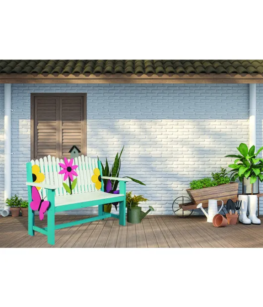 4' Artscapes Poly Picket Bench