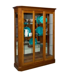 Latonia 3 Door Curio Cabinet with Sliding Doors