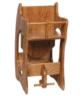 Three-in-One Oak High Chair, Desk &amp; Rocker