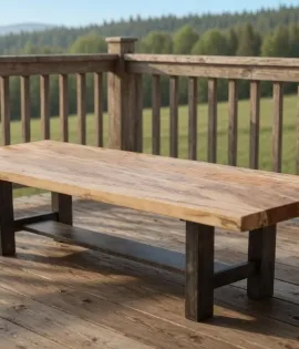 Wormy Maple Bench - Natural - QUICK SHIP - 30% Off or Best Offer