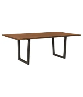 Live Edge Lifestyle Trestle Dining Table - QUICK SHIP