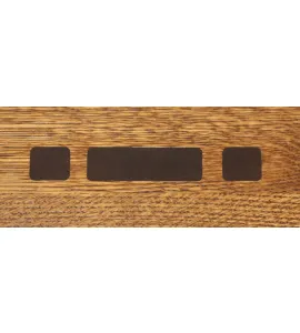Mission Leg Table with Walnut Inlays