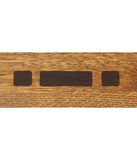 Mission Leg Table with Walnut Inlays