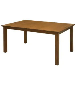 Mission Leg Table with Walnut Inlays