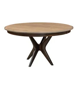 West Newton Pedestal Table with Driftwood Top - QUICK SHIP