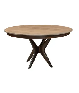 West Newton Pedestal Table with Driftwood Top - QUICK SHIP