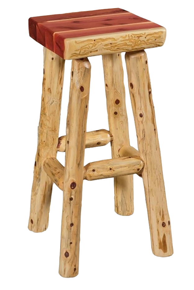 Fireside Rustic Square Bar Stool