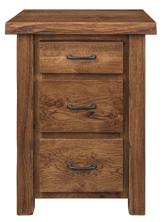 Crosslake Live Edge 3 Drawer Night Stand