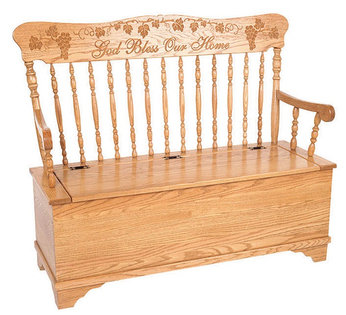 Pressback Storage Bench