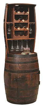RB Barrel Hutch with 12 Bottle Holder