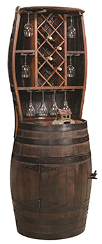 RB Barrel Hutch with 7 Bottle Holder