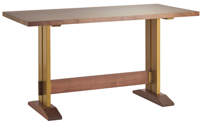 Straight Edge Counter Table with Brooklyn Base