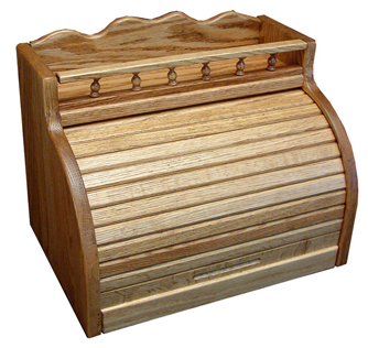 Roll Top Bread Box with Rail