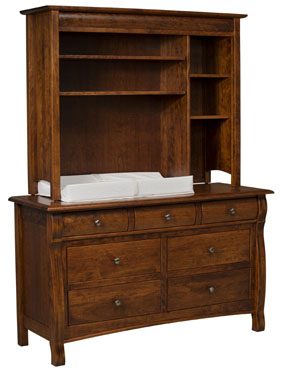 Castlebury 7 Drawer Dresser with Hutch Top