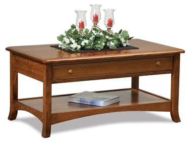 Carlisle Open Coffee Table with Drawer