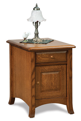Carlisle Enclosed End Table with Drawer & Door