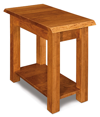 Timbra Open Chair Side End Table with Live Edge Top
