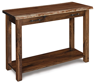Timbra Open Sofa Table with Live Edge Top