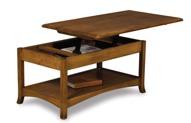 Carlisle Open Lift Top Coffee Table with Counterweight