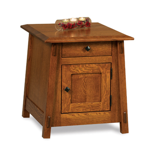 Colbran Enclosed End Table with Drawer and Door