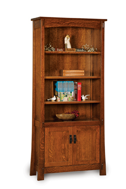 Modesto 4 Shelf 2 Door Bookcase