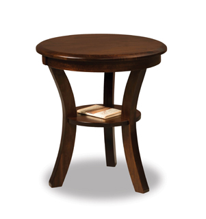 Sierra 22" Round End Table with Shelf