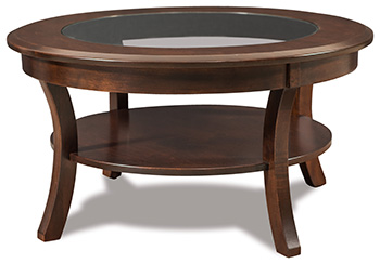 Sierra 38" Round Glass Top Coffee Table