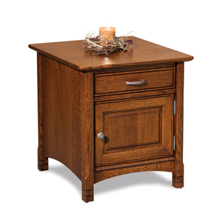 West Lake Enclosed End Table with Drawer and Door