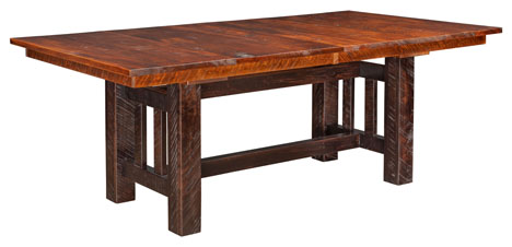 Rough Cut Maplewood Trestle Table