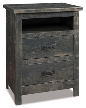 Dumont 2 Drawer Night Stand with Opening