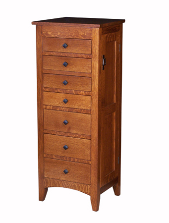 Large Flush Mission Jewelry Armoire, Huge Jewelry Armoire