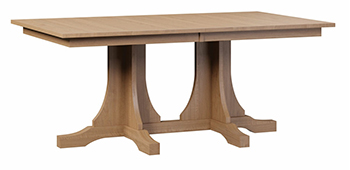 KT Mission Double Pedestal Dining Table