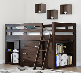 Solana Loft Bed with Accessories