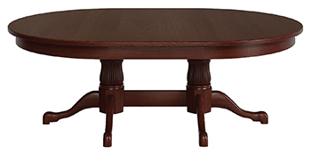 Reeded Tulip Double Pedestal Dining Table