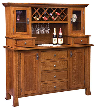 Old Century Wine Buffet with Hutch