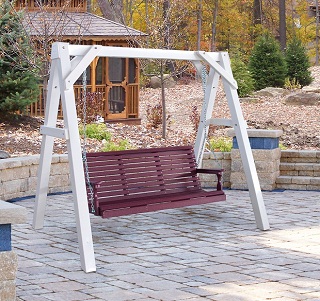 Poly Vinyl White A-Frame Swing Stand