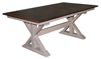 X-Base Double Pedestal Dining Table