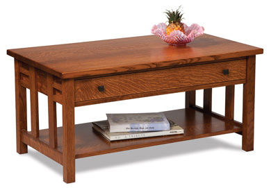 Kascade Open Coffee Table with Drawer