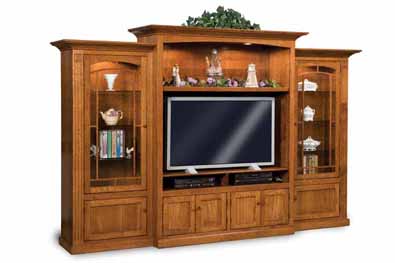 Manhattan Mission 3 Piece TV Wall Unit with Bookcases