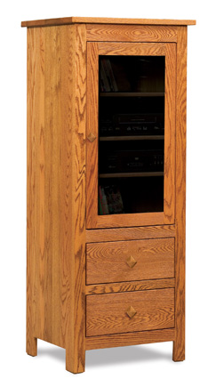 Mission 1 Door 2 Drawer Stereo Cabinet